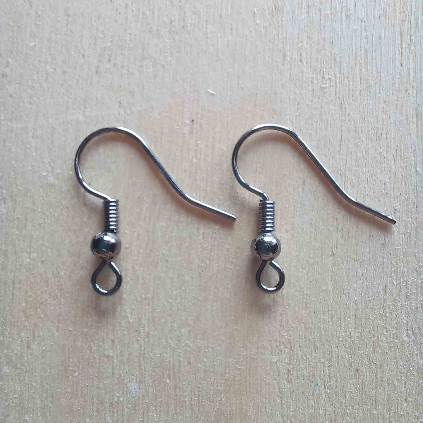 Gunmetal Brass Earring Hooks per pair
