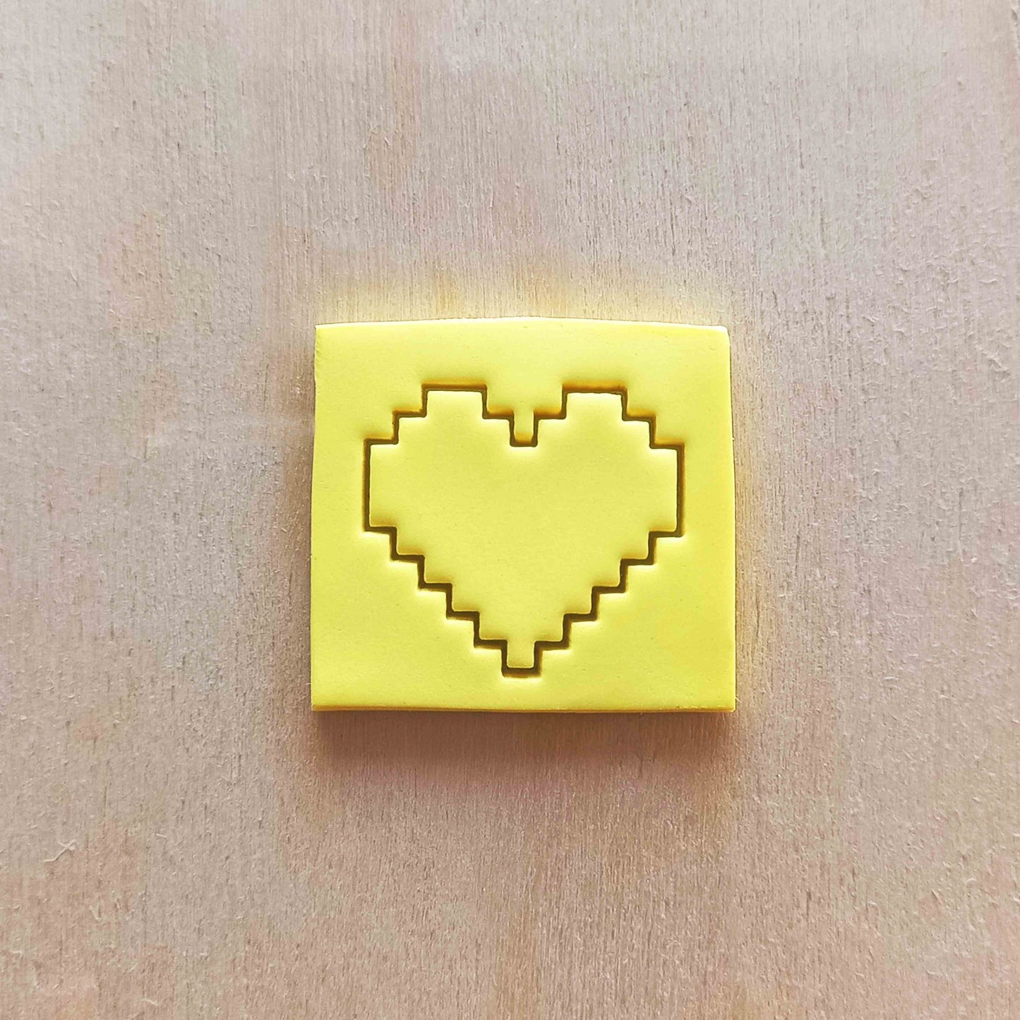 Pixel Heart polymer clay cutters