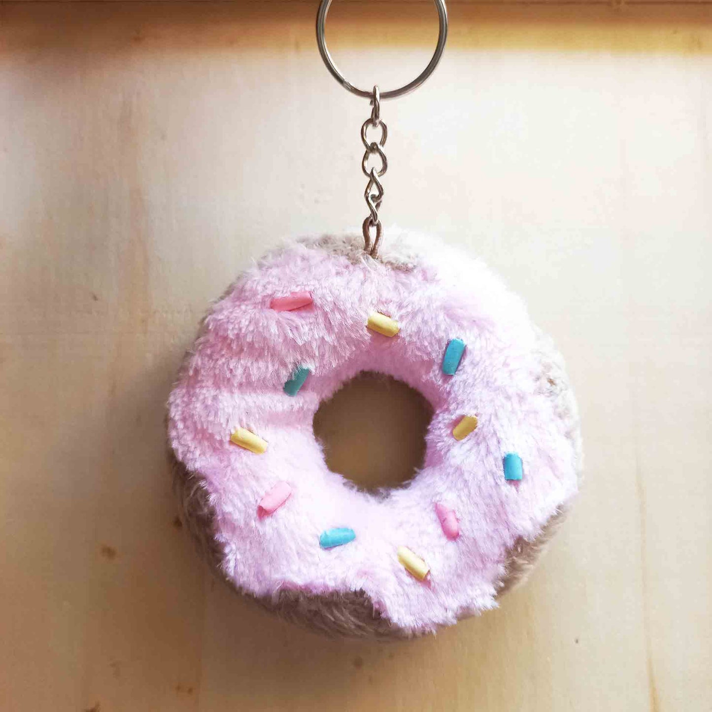 Fluffy Donut Key Ring