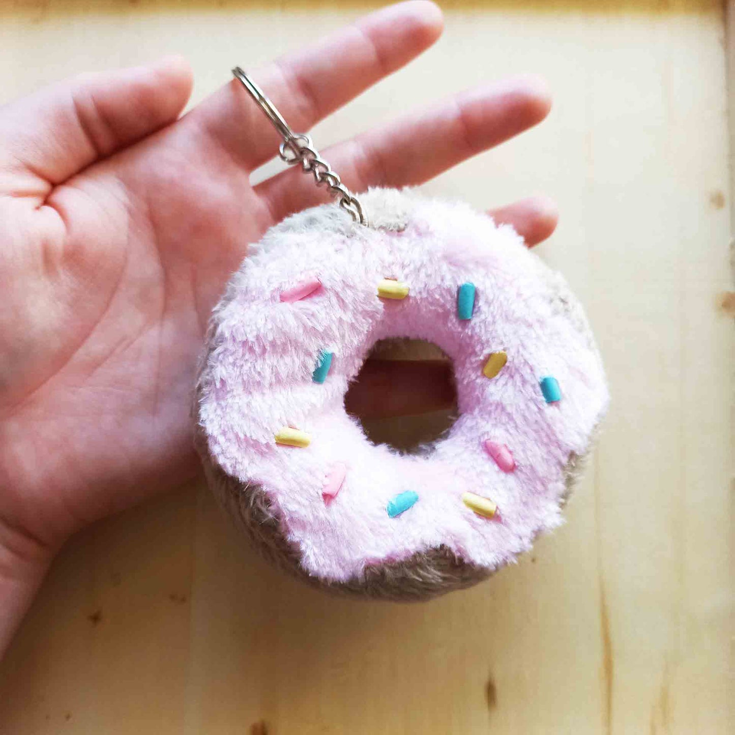 Fluffy Donut Key Ring