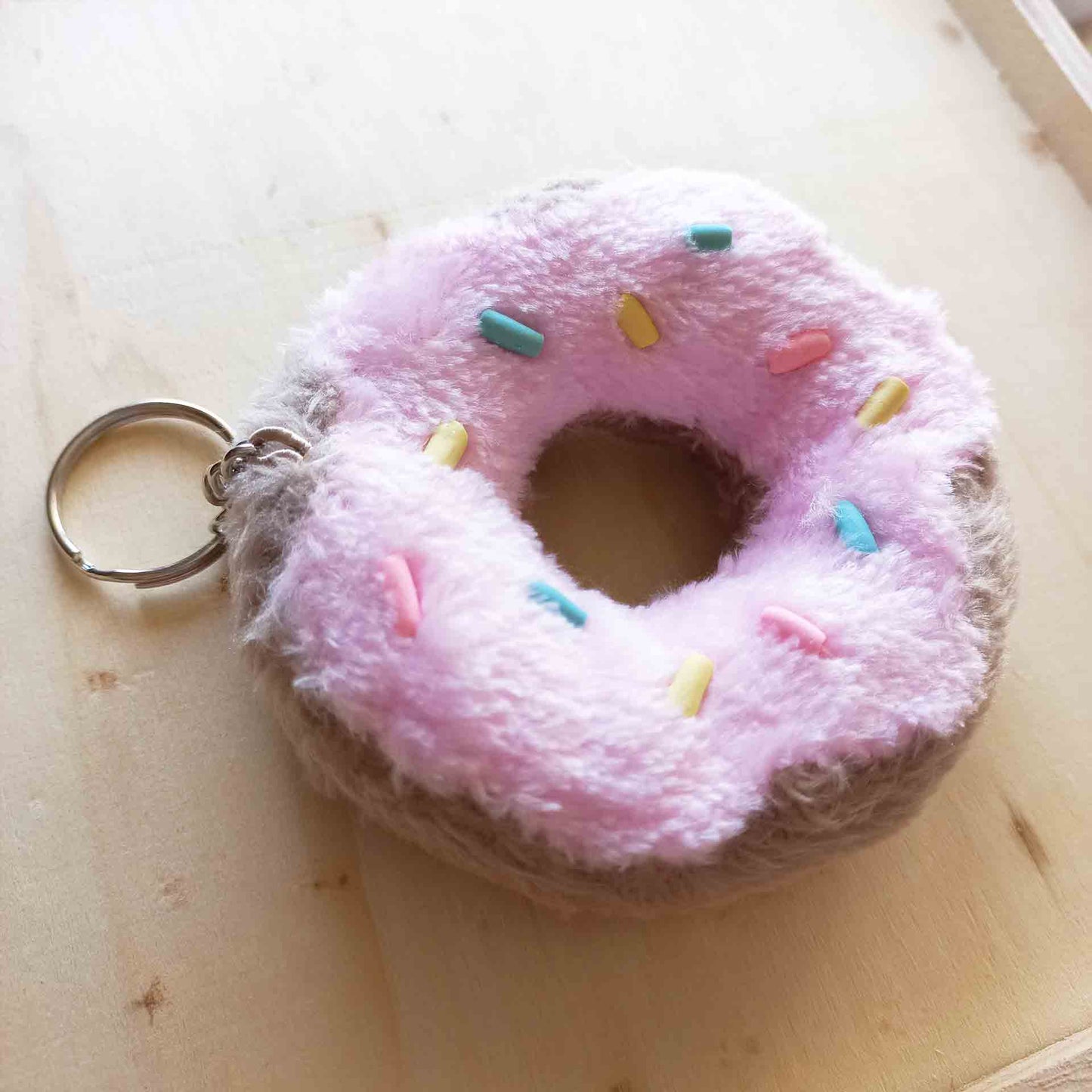 Fluffy Donut Key Ring