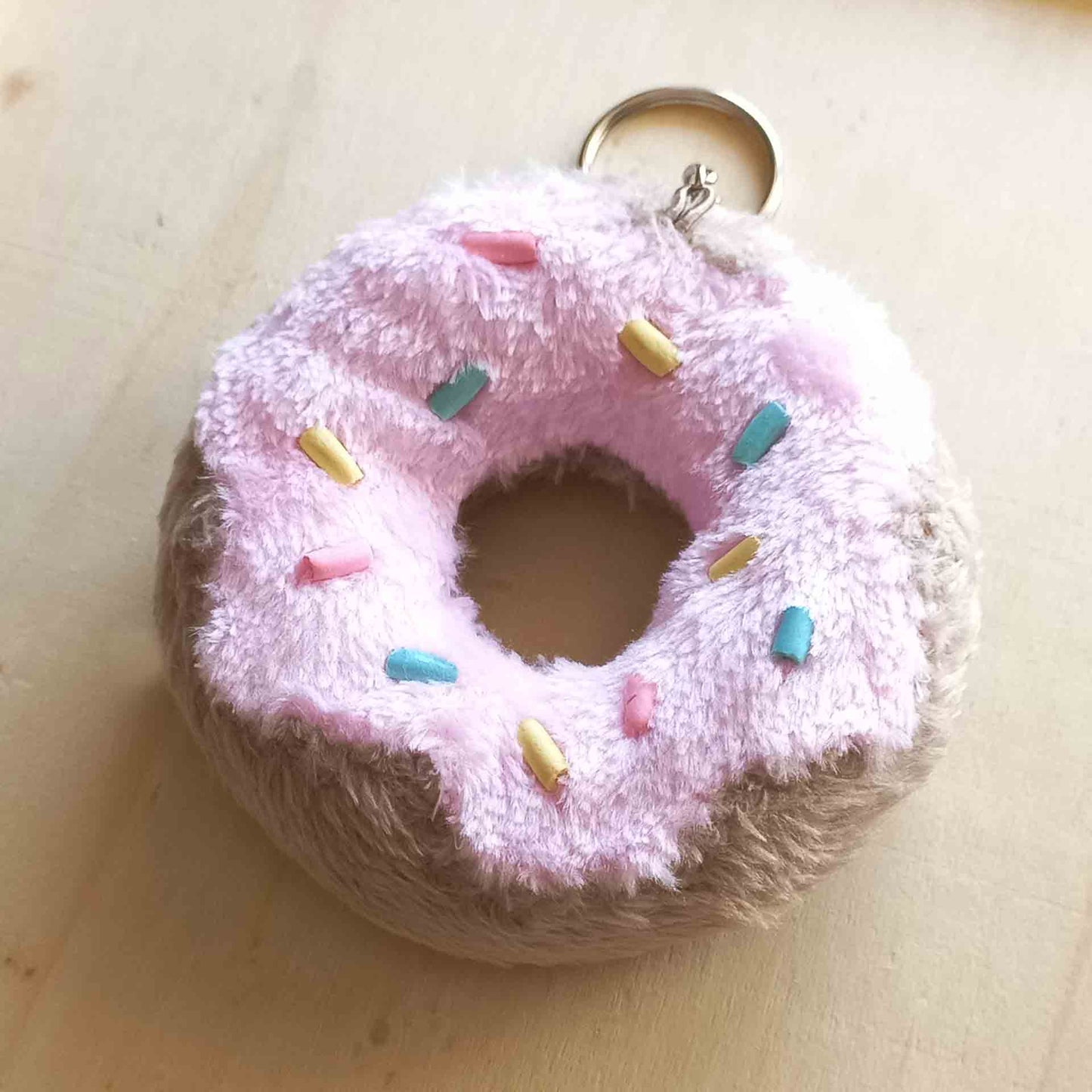 Fluffy Donut Key Ring