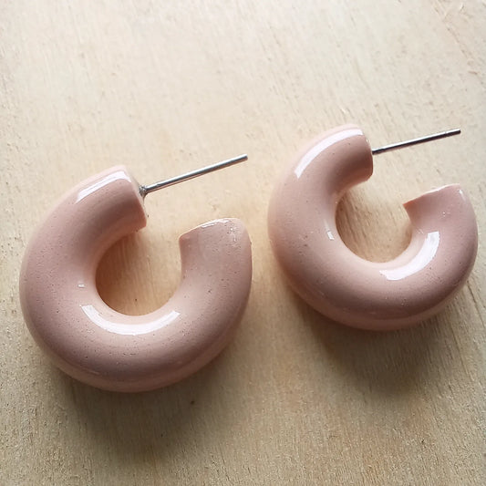 Beige Glazed Hoops