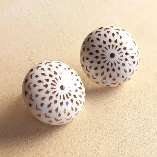 Large Mandala Sphere Studs