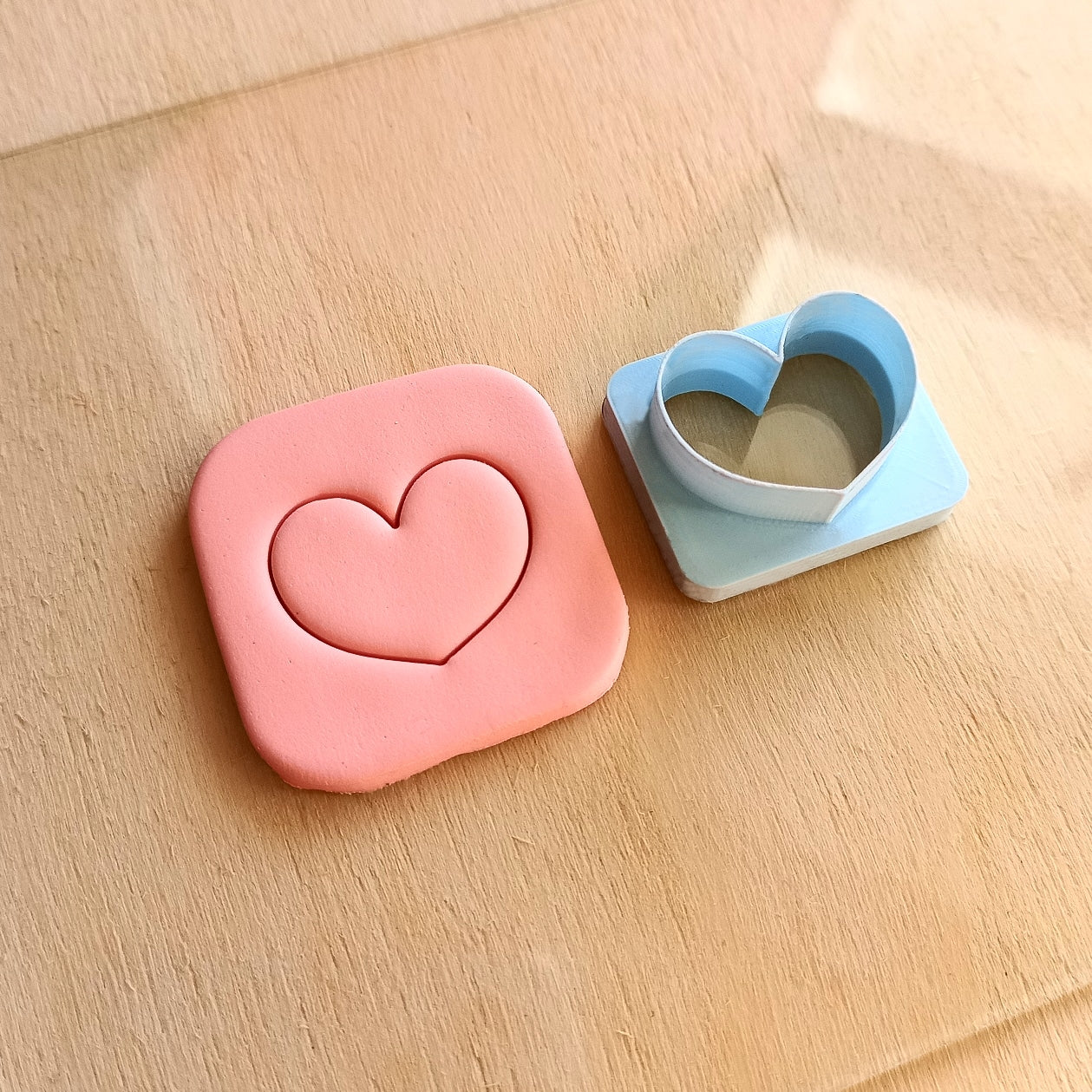 Heart 2 polymer clay cutters
