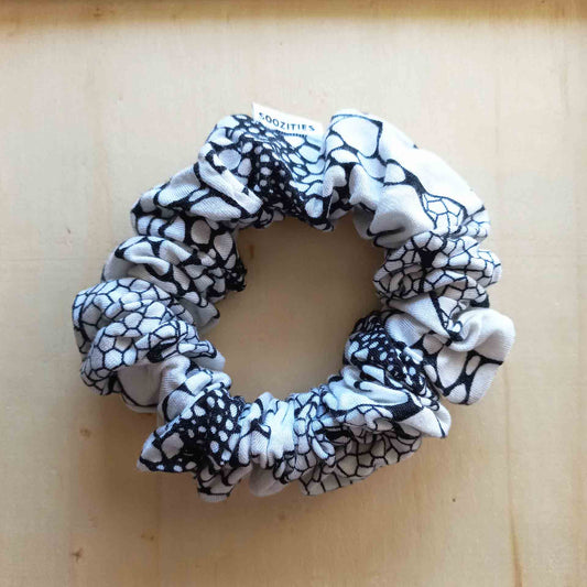 Abstract White Super Scrunchie